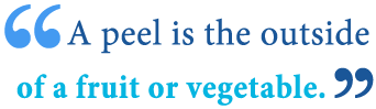 Define peel and define peal