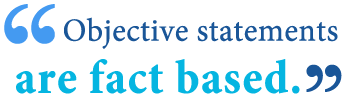 objective versus subjective 